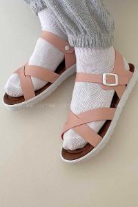 Modalamelif  Toka Kemer Model Sandalet Pudra