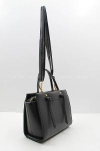 Lamelif Deri Görünümlü Püskül Detay Çanta Siyah