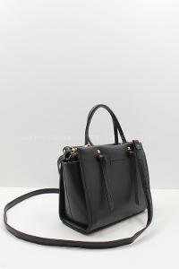 Lamelif Deri Görünümlü Püskül Detay Çanta Siyah