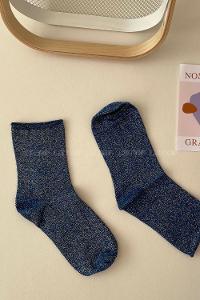 Modalamelif Simli Saks Mavisi Çorap