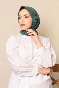 Modalamelif Ayrobin Pamuk Eşarp Pastel Yeşil