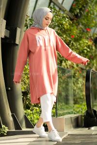 Modalamelif Nyc Baskılı Sweat Pudra