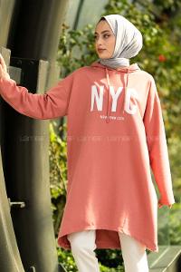 Modalamelif Nyc Baskılı Sweat Pudra