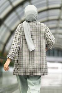 Modalamelif Pötikare Desenli Çift Cepli Oduncu Gömlek Mor