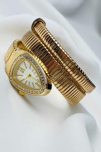 Modalamelif Gold Sarma Yılan Model Kol Saati