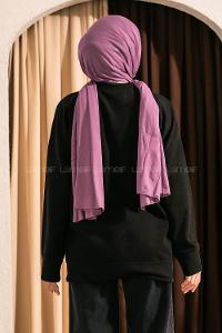 Modalamelif  Bisiklet Yaka Düz Renkli Sweat Siyah