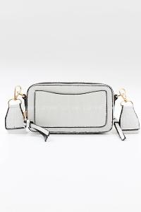 Lamelif Iki Gözlü Cepli Omuz Trok Çanta Beyaz