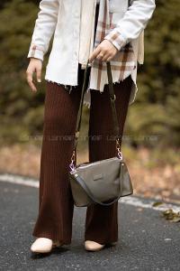 Modalamelif Change Üç Bölmeli Saten Çanta Haki