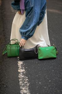 Modalamelif Change Üç Bölmeli Saten Çanta Yeşil