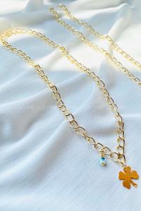 Modalamelif Gold Yoncalı Zincir Kolye