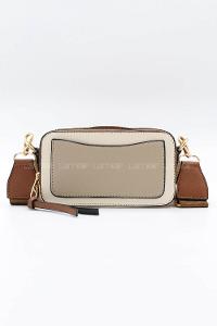 Lamelif Iki Gözlü Cepli Omuz Çapraz Çanta Vizonrengi - Taba