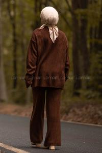 Modalamelif Yarım Balıkçı Yaka İkili Takım Acı Kahve