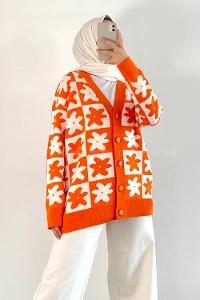 üğmeli Hırka Oranj