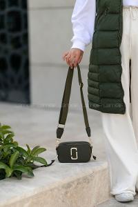 Lamelif Iki Gözlü Cepli Omuz Çapraz Çanta Haki