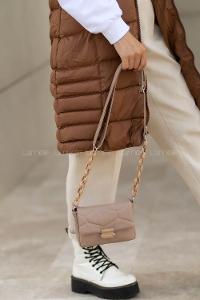 Modalamelif Mini Çapraz Askılı Çanta Vizonrengi