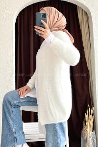 Modalamelif Oversize Model Yumoş Hırka Ekru