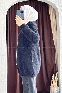 Modalamelif Oversize Model Yumoş Hırka Siyah