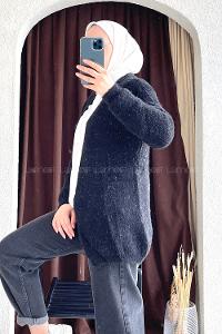 Modalamelif Oversize Model Yumoş Hırka Siyah