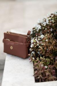 Tan Buckle Skin Hand Bag Bag