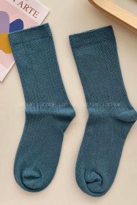Modalamelif İnce Fitilli Açık Mavi Çorap