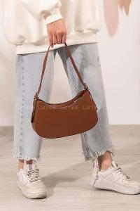 Lamelif Baget Omuz Kadın Çanta Taba