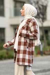 Modalamelif Alara Tek Düğme Detaylı Çift Cepli Kaban Taba