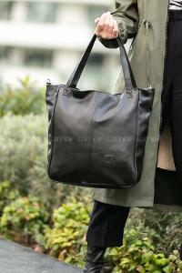 Lamelif Fermuar Detaylı Omuz Çantası Siyah