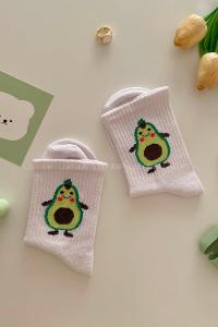 Lamelif Beyaz Avakado Çorap