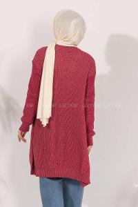 Modalamelif Fitilli Triko Hırka Şeker Pembesi