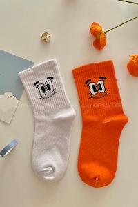 Lamelif Gülümseyen Yüz Çoraplar 2li Set