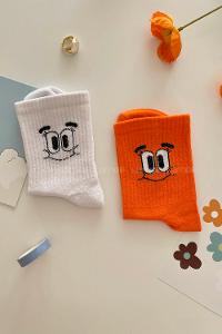 Lamelif Gülümseyen Yüz Çoraplar 2li Set