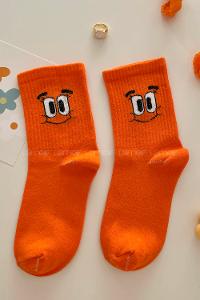 Lamelif Gülümseyen Yüz Turuncu Çorap