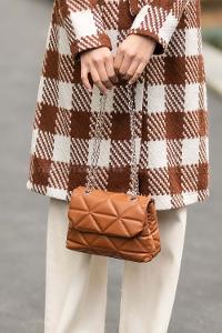 Modalamelif Zincir Askılı İki Bölmeli Çanta Taba