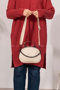 Modalamelif Desenli Çanta Krem