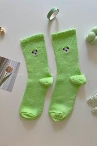 Modalamelif Koala Nakış İşlemeli Tenis Çorap Yeşil