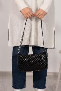 Modalamelif Lidia Dikişli Rugan Çapraz Çanta Siyah