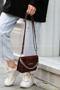 Lamelif Orse Model Aksesuarlı Çanta Taba