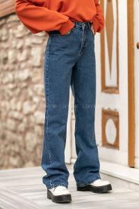 Modalamelif Flare Yarı İspanyol Paça Pantolon Kot Mavisi