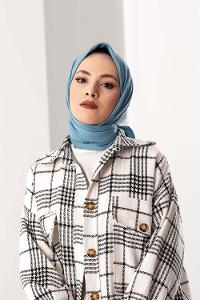 Modalamelif Koton Caz Eşarp Turkuaz