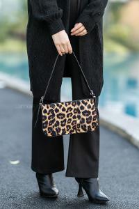 Modalamelif Toka Detaylı  Miniadure Çanta Leopar