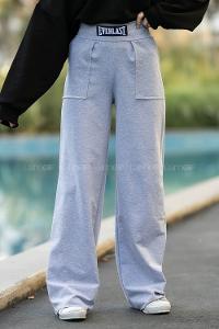 Modalamelif Everlast Kesik Paça İspanyol Eşofman Altı Gri