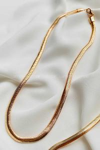 Modalamelif Gold Balıksırtı İtalyan Zincir Kolye