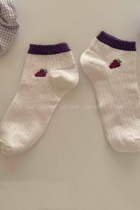 Modalamelif Üzüm Desenli Babet Çorap