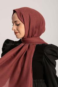 Modalamelif Brush Desen Pamuk  Şal Bordo