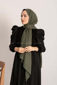 Modalamelif Brush Desen Pamuk  Şal Haki