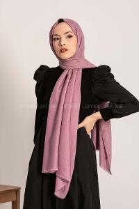 Modalamelif Brush Desen Pamuk  Şal Lila