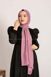 Modalamelif Brush Desen Pamuk  Şal Lila