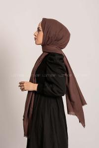 Modalamelif Geometrik Desen Pamuk  Şal Acı Kahve