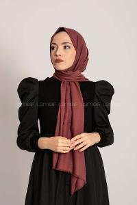 Modalamelif Geometrik Desen Pamuk  Şal Bordo