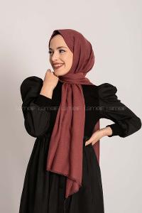 Modalamelif Geometrik Desen Pamuk  Şal Bordo